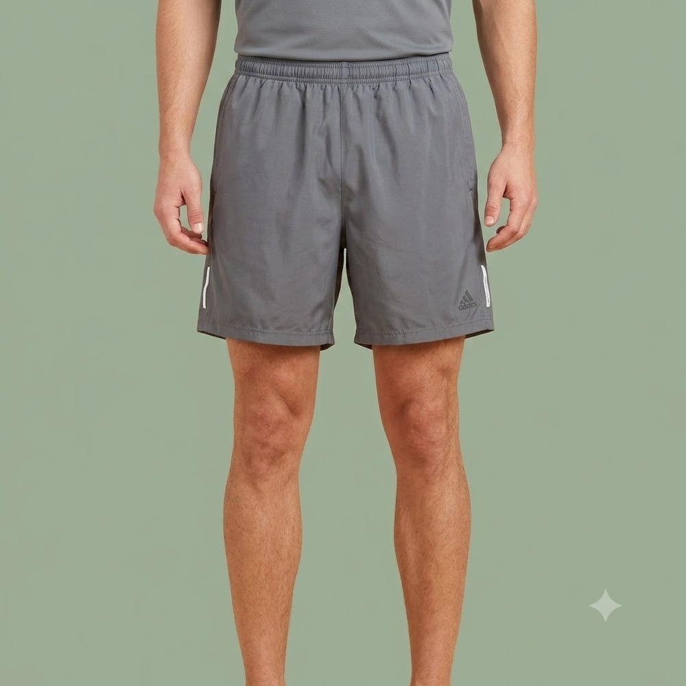 Adidas Running Shorts Men's XL Gray 7" Inseam Athletic Lightweight